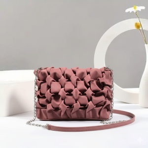 Rosetta Knot Textured Shoulder Bag