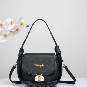 Classic Black Shoulder Bag